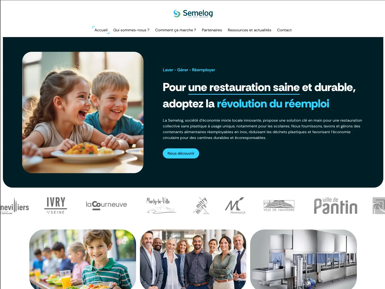 Page d'accueil du site Semelog